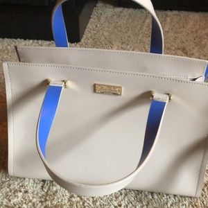 New without tags white and blue Kate Spade purse